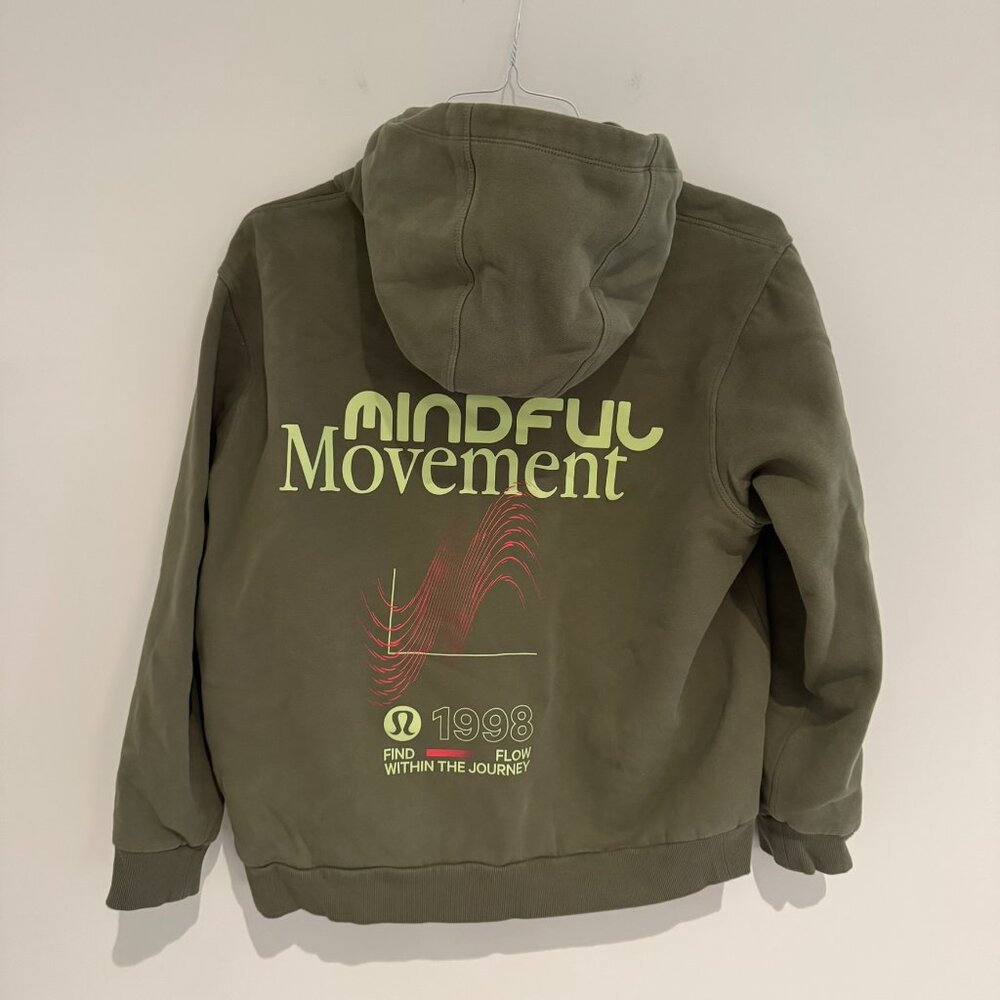 Lululemon Green Steady State Pullover Hoodie Medium Like New